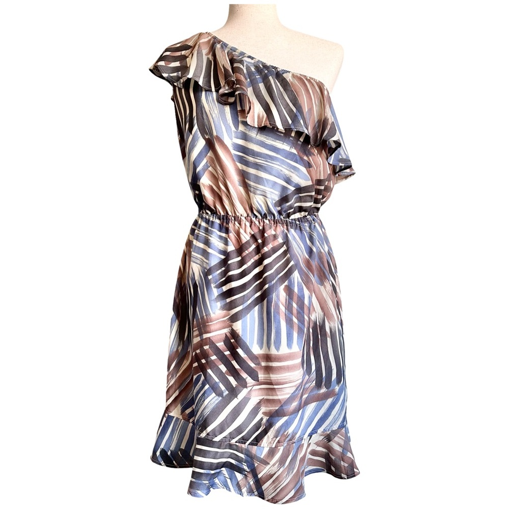 Banana Republic One Shoulder Ruffle Flounce Dress Women's 8 Party Wedding‎ EUC